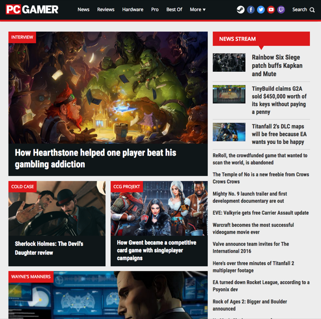 PC gaming news Website Builder Software